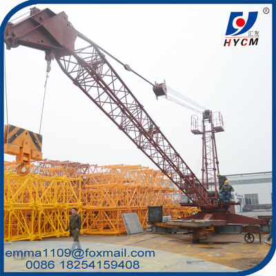 QD60 6 tonnes Derrick Luffing Crane 24m Boom 220V 60Hz 3 phases avec transfert