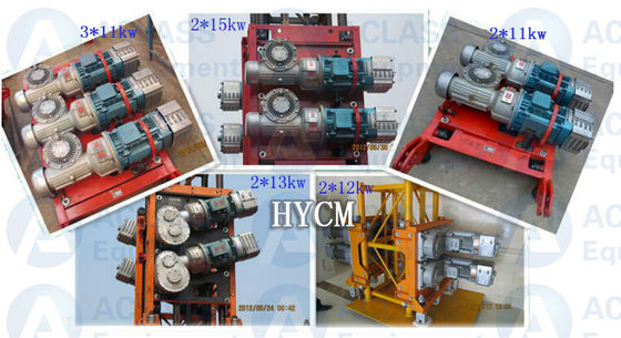 Mécanismes de moteur de 3*11 kW pour construire des pièces de rechange de levage avec boîte de vitesses 1:16
