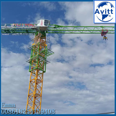Crane à tour plate de 6 t pour la construction de bâtiments immobiliers