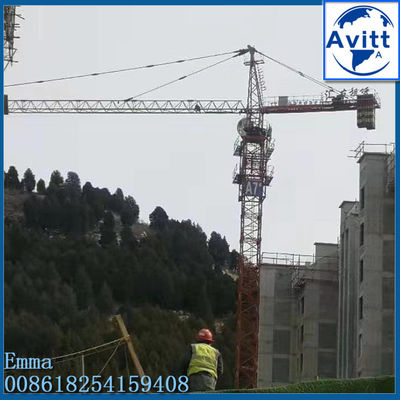 10 tonnes TC5023 Maçon à tête de marteau grue de tour 3m Mast Lifting Matériaux de construction