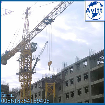 Capacité de charge maximale 12 tonnes Topkit Tour Crane 60mts Boom de travail TC6024