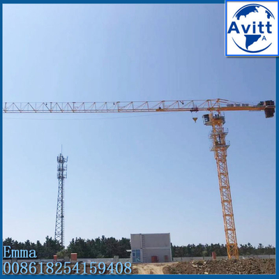 Grue à tour Potain QTZ125 10t, flèche de 60m, commande Schneider