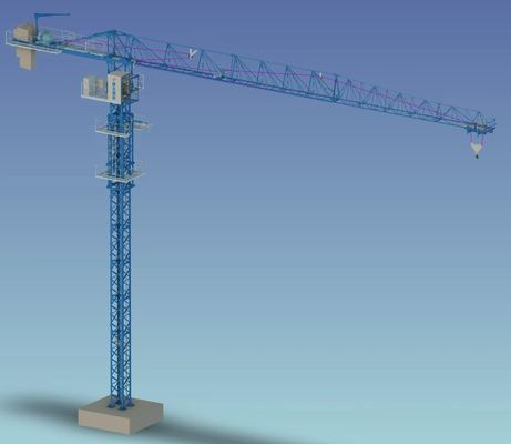 Petite grue à tour PT4010 à sommet plat, flèche de 40 m, charge de 4 tonnes, même acier Potain